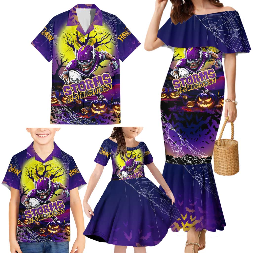 We Are Storm Halloween Family Matching Mermaid Dress and Hawaiian Shirt Pumpkin Scary Spooky Season - Aussie Hoodie