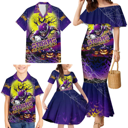 We Are Storm Halloween Family Matching Mermaid Dress and Hawaiian Shirt Pumpkin Scary Spooky Season - Aussie Hoodie