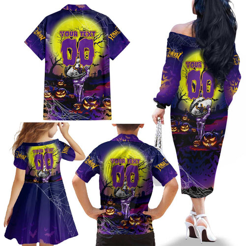 We Are Storm Halloween Family Matching Off The Shoulder Long Sleeve Dress and Hawaiian Shirt Pumpkin Scary Spooky Season - Aussie Hoodie
