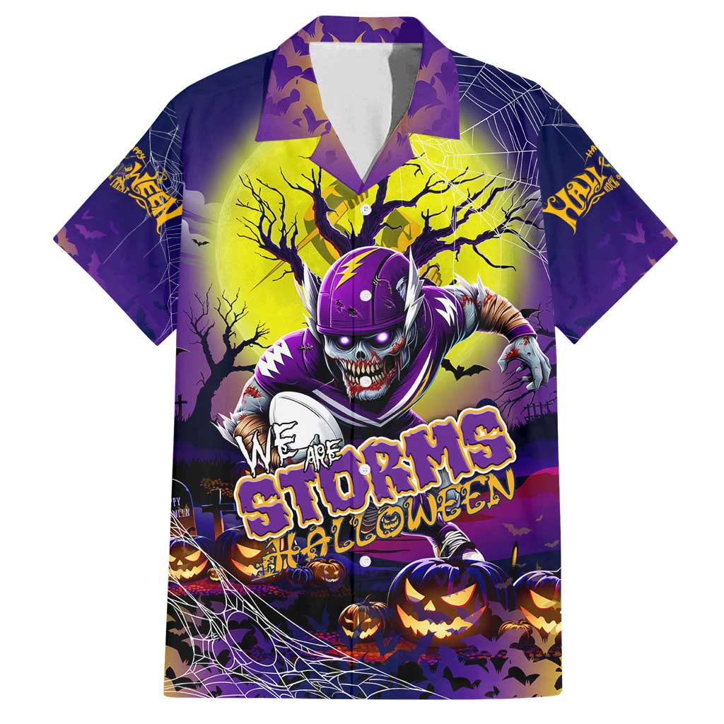 We Are Storm Halloween Family Matching Off Shoulder Maxi Dress and Hawaiian Shirt Pumpkin Scary Spooky Season - Aussie Hoodie