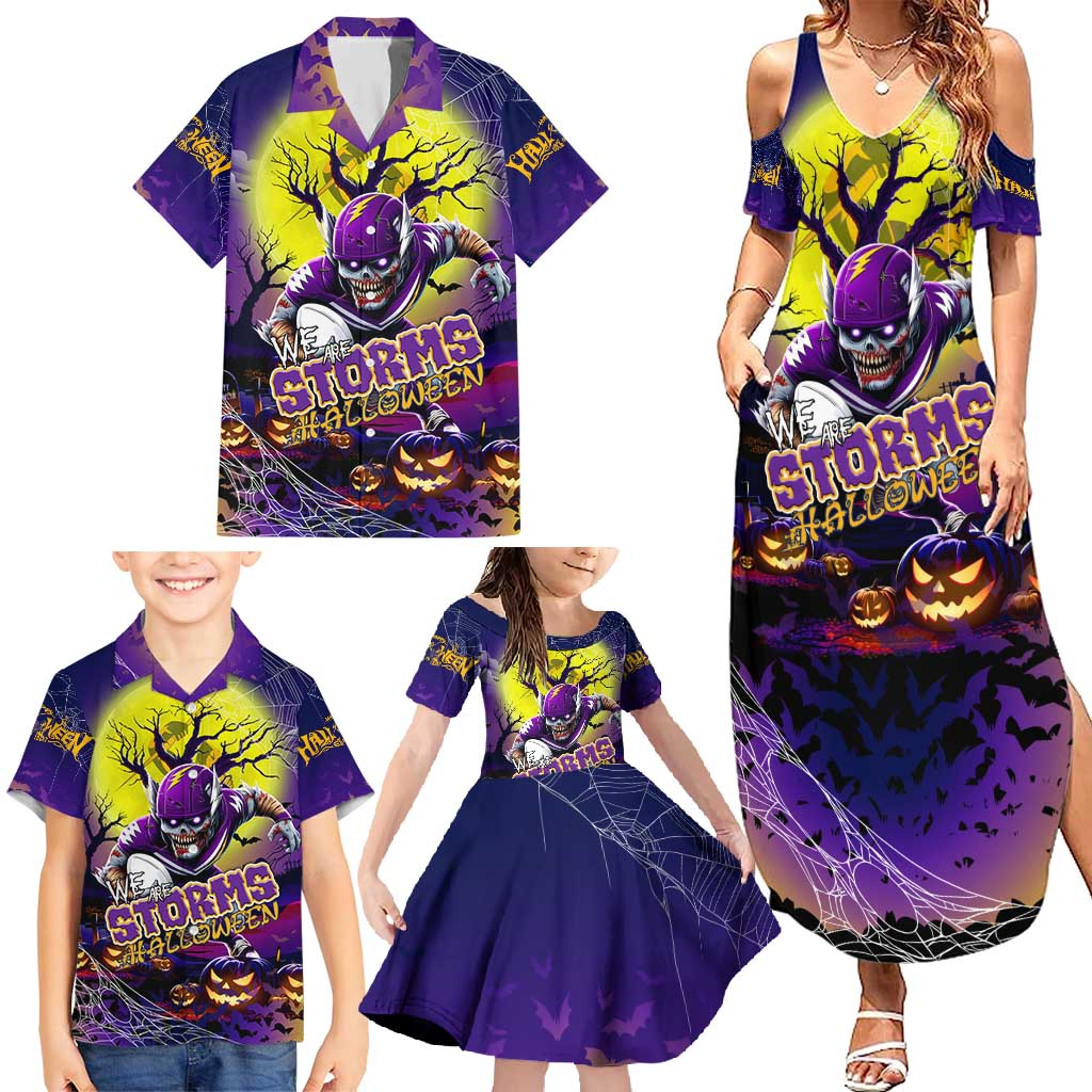 We Are Storm Halloween Family Matching Summer Maxi Dress and Hawaiian Shirt Pumpkin Scary Spooky Season - Aussie Hoodie