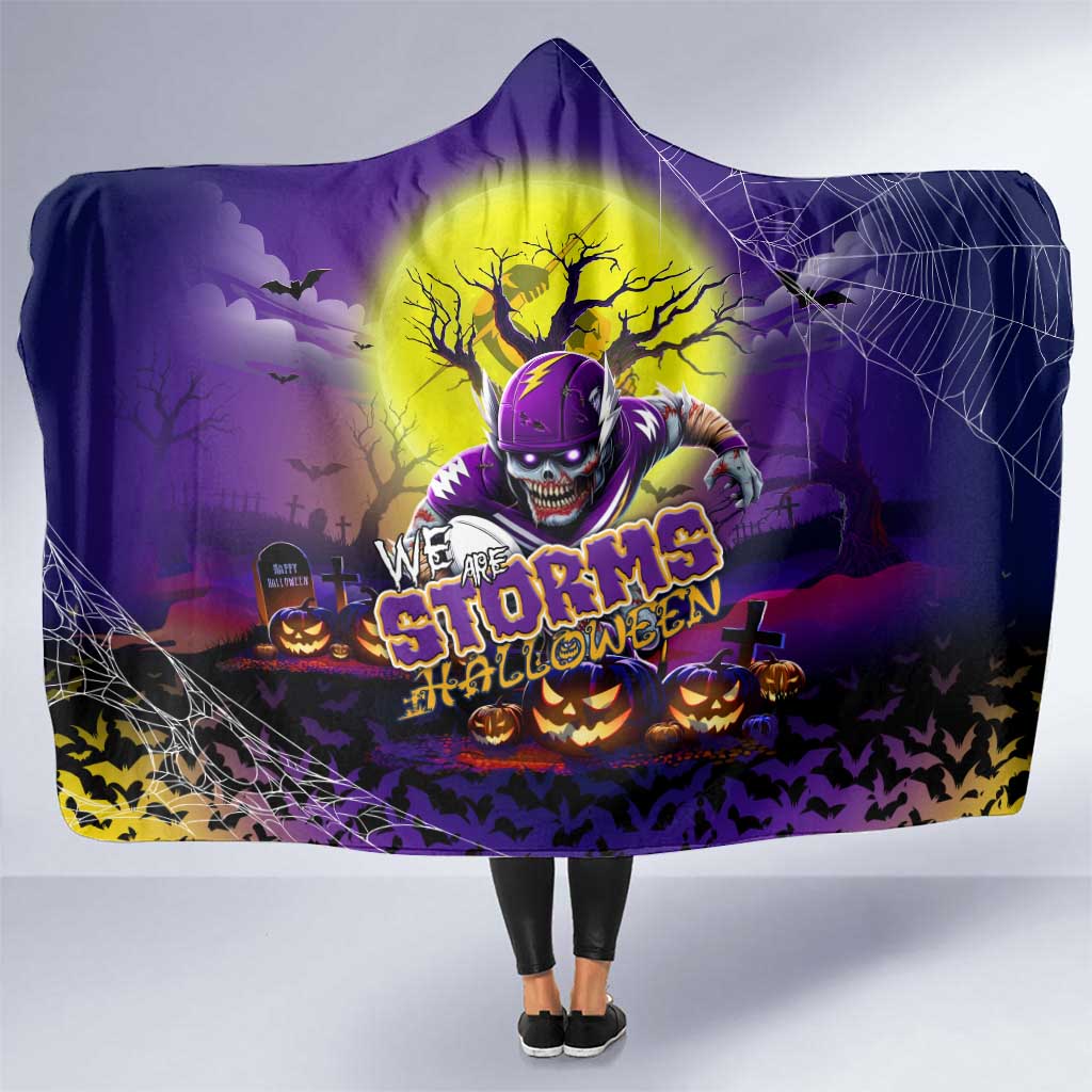 We Are Storm Halloween Hooded Blanket Pumpkin Scary Spooky Season - Aussie Hoodie