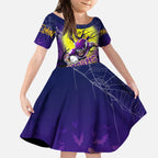 We Are Storm Halloween Kid Short Sleeve Dress Pumpkin Scary Spooky Season - Aussie Hoodie