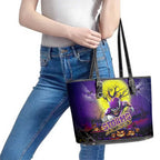 We Are Storm Halloween Leather Tote Bag Pumpkin Scary Spooky Season - Aussie Hoodie