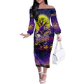 We Are Storm Halloween Off The Shoulder Long Sleeve Dress Pumpkin Scary Spooky Season - Aussie Hoodie