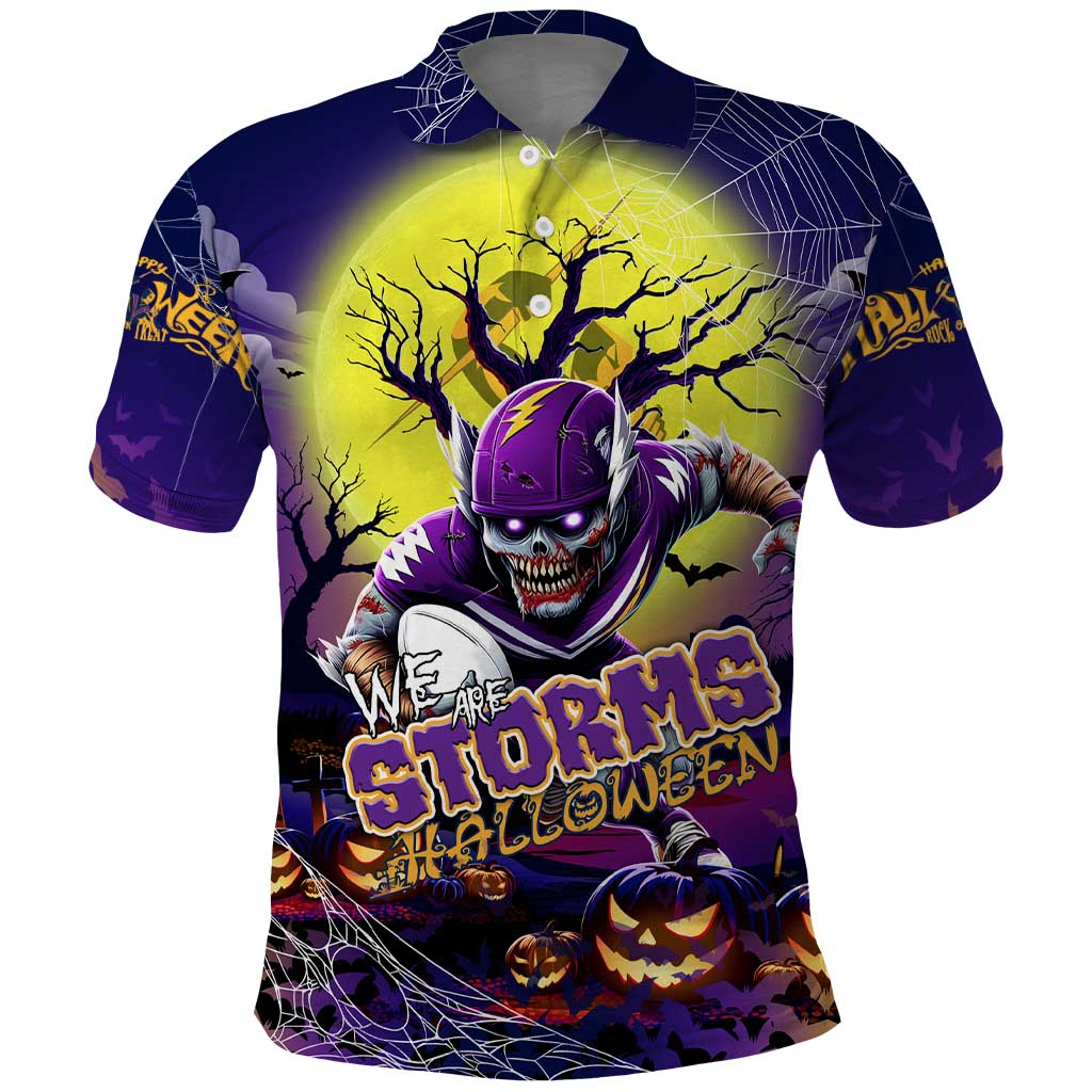 We Are Storm Halloween Polo Shirt Pumpkin Scary Spooky Season - Aussie Hoodie