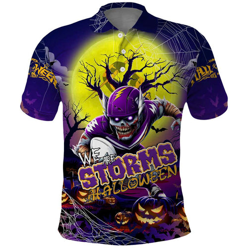 We Are Storm Halloween Polo Shirt Pumpkin Scary Spooky Season - Aussie Hoodie