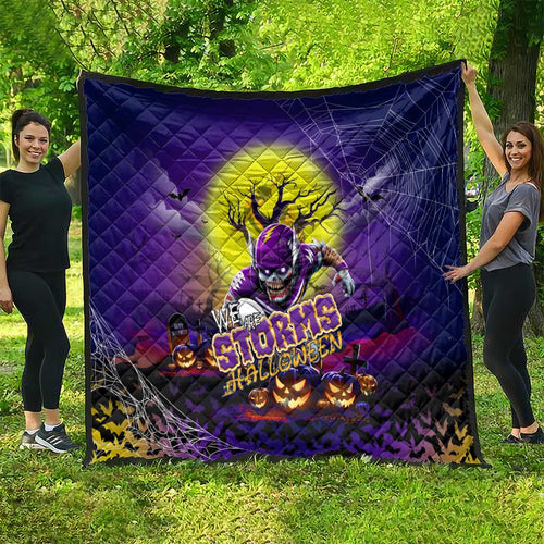We Are Storm Halloween Quilt Pumpkin Scary Spooky Season - Aussie Hoodie