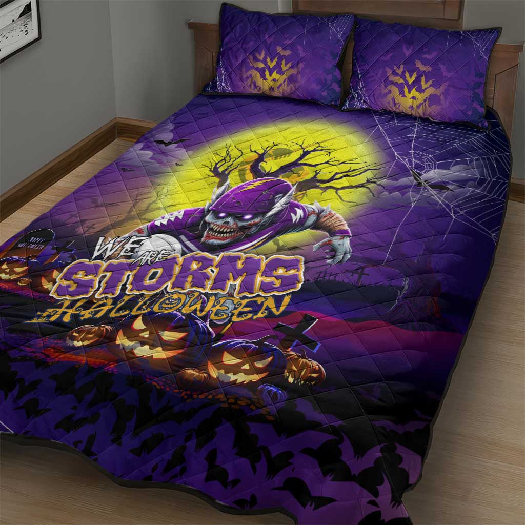 We Are Storm Halloween Quilt Bed Set Pumpkin Scary Spooky Season - Aussie Hoodie