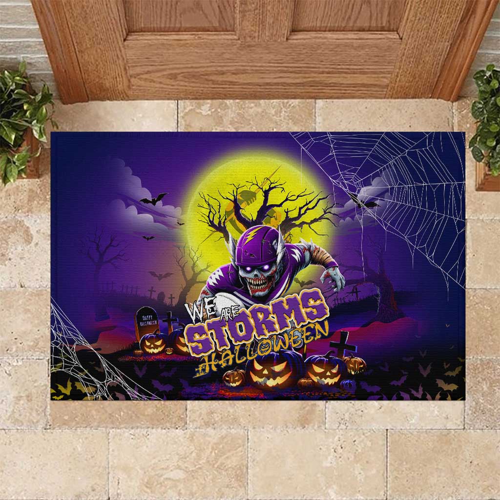 We Are Storm Halloween Rubber Doormat Pumpkin Scary Spooky Season - Aussie Hoodie