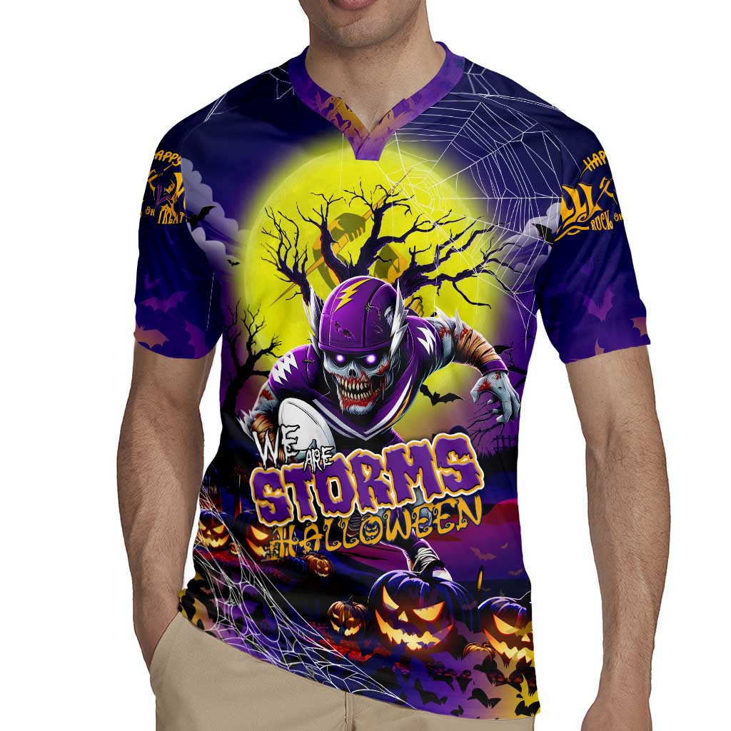 We Are Storm Halloween Rugby Jersey Pumpkin Scary Spooky Season - Aussie Hoodie