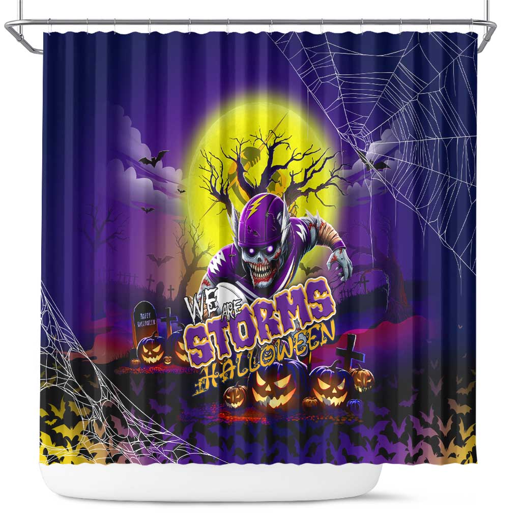 We Are Storm Halloween Shower Curtain Pumpkin Scary Spooky Season - Aussie Hoodie