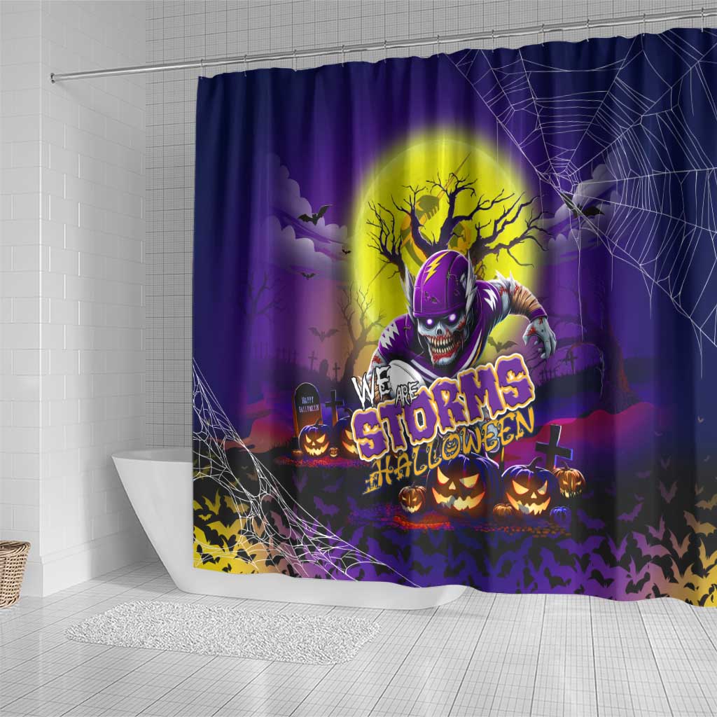 We Are Storm Halloween Shower Curtain Pumpkin Scary Spooky Season - Aussie Hoodie