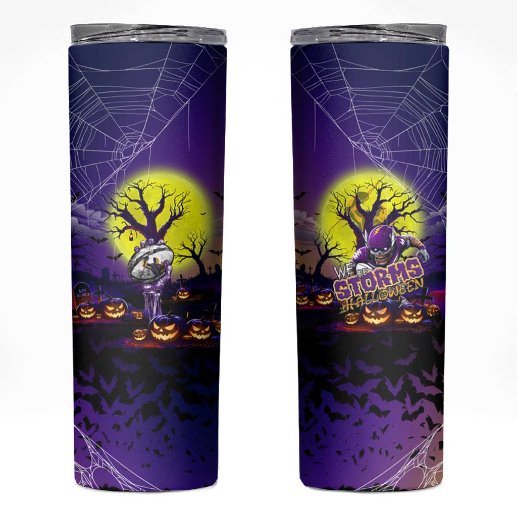 We Are Storm Halloween Skinny Tumbler Pumpkin Scary Spooky Season - Aussie Hoodie