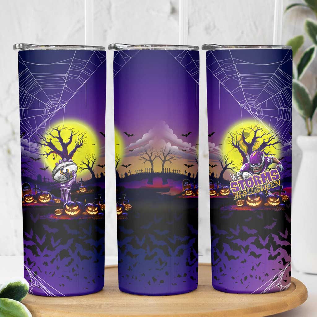 We Are Storm Halloween Skinny Tumbler Pumpkin Scary Spooky Season - Aussie Hoodie