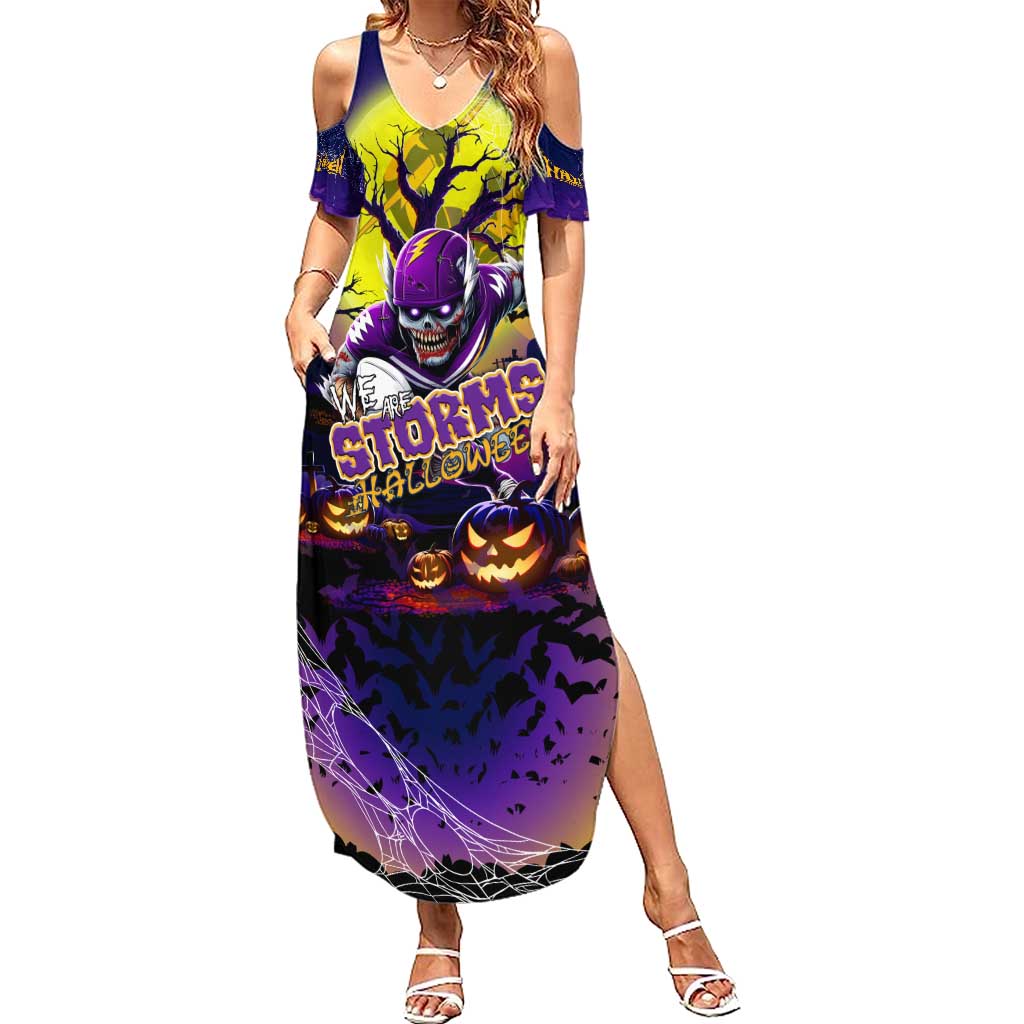 We Are Storm Halloween Summer Maxi Dress Pumpkin Scary Spooky Season - Aussie Hoodie
