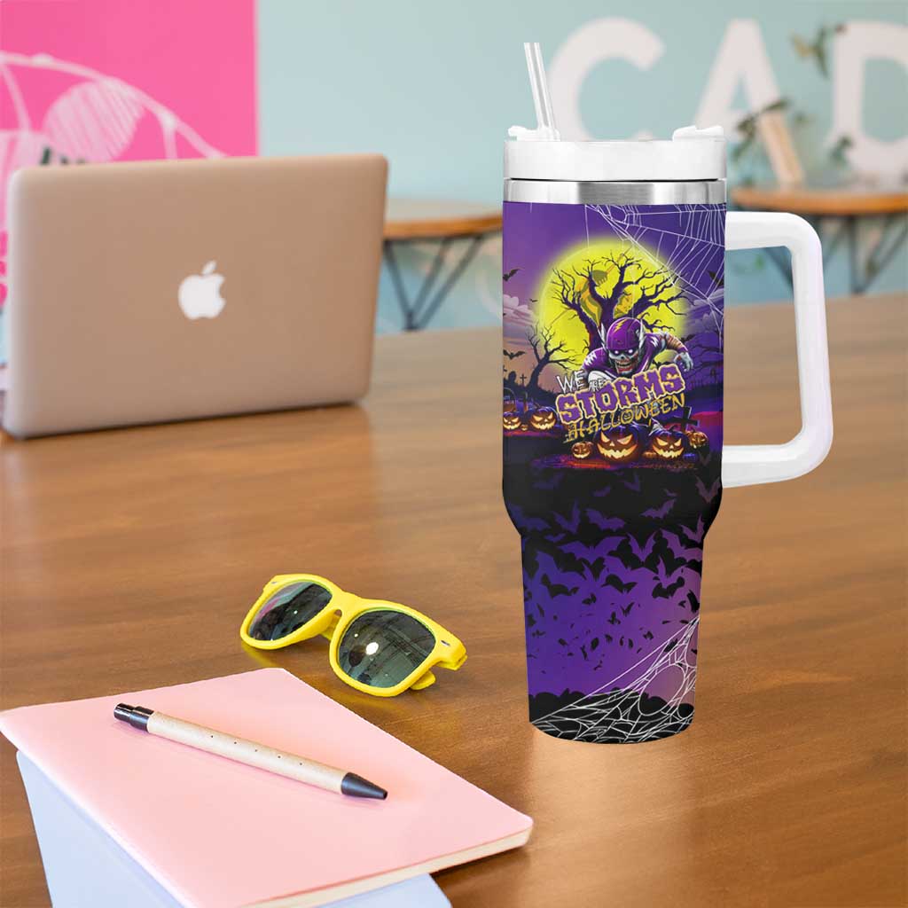We Are Storm Halloween Tumbler With Handle Pumpkin Scary Spooky Season - Aussie Hoodie