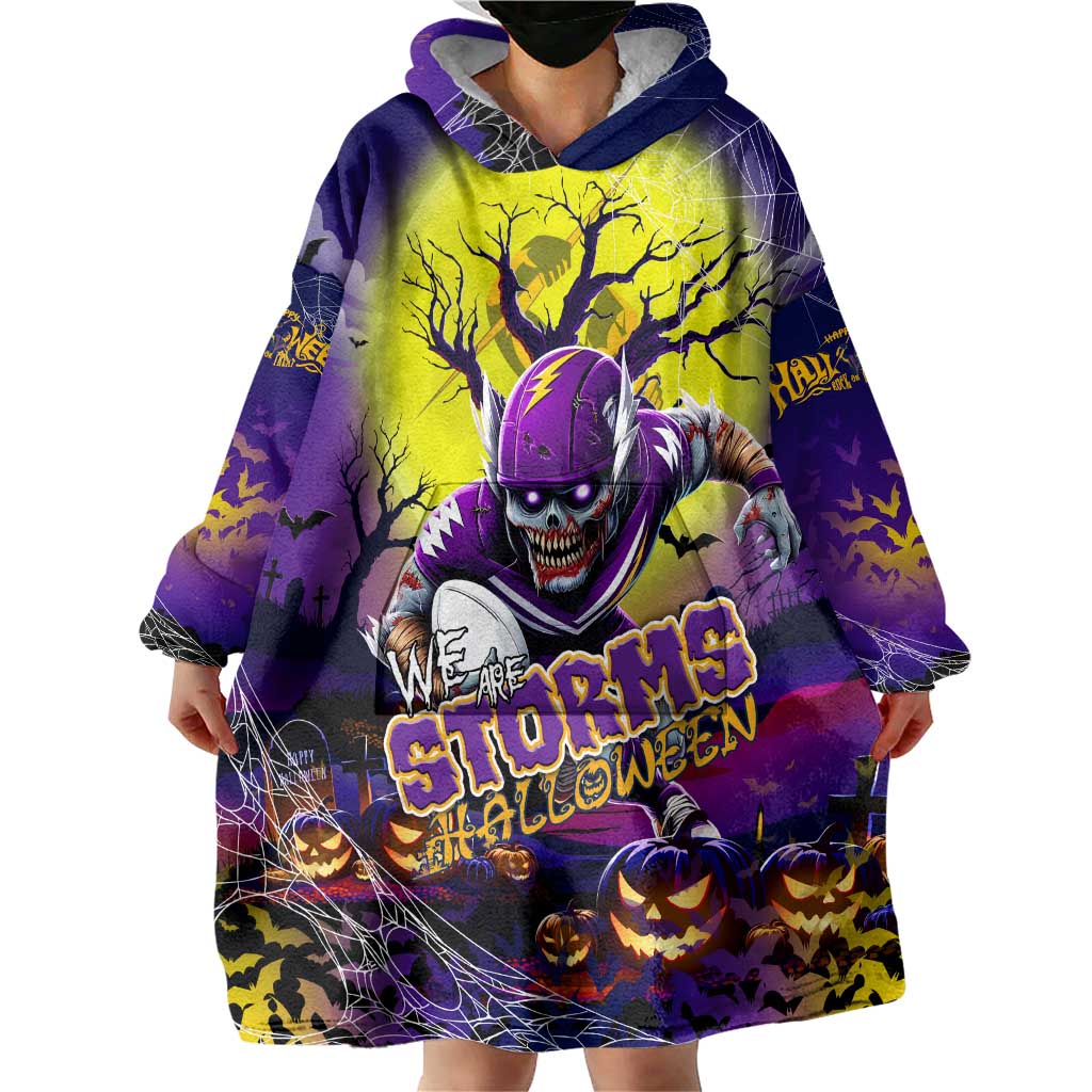 We Are Storm Halloween Wearable Blanket Hoodie Pumpkin Scary Spooky Season - Aussie Hoodie