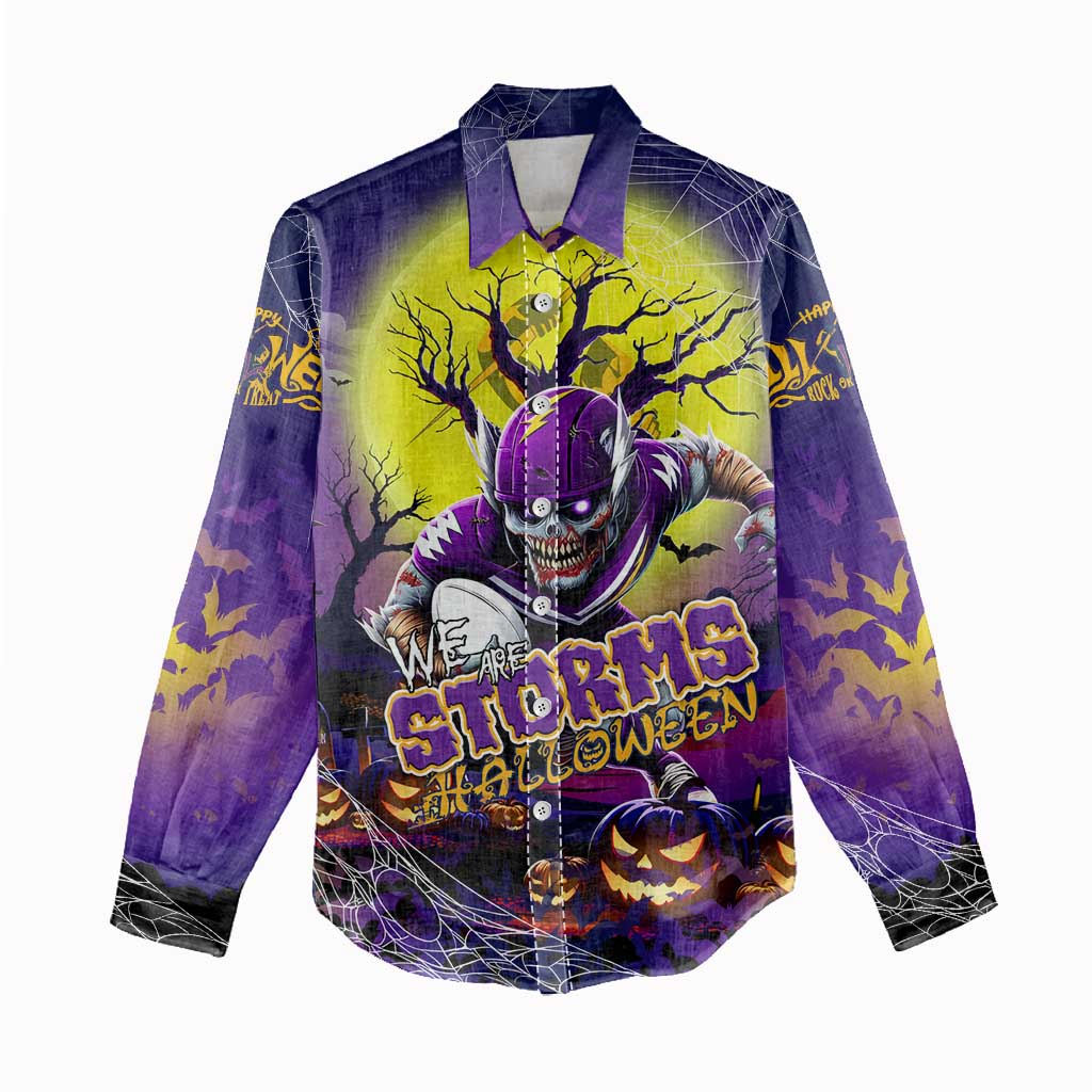 We Are Storm Halloween Women Casual Shirt Pumpkin Scary Spooky Season - Aussie Hoodie