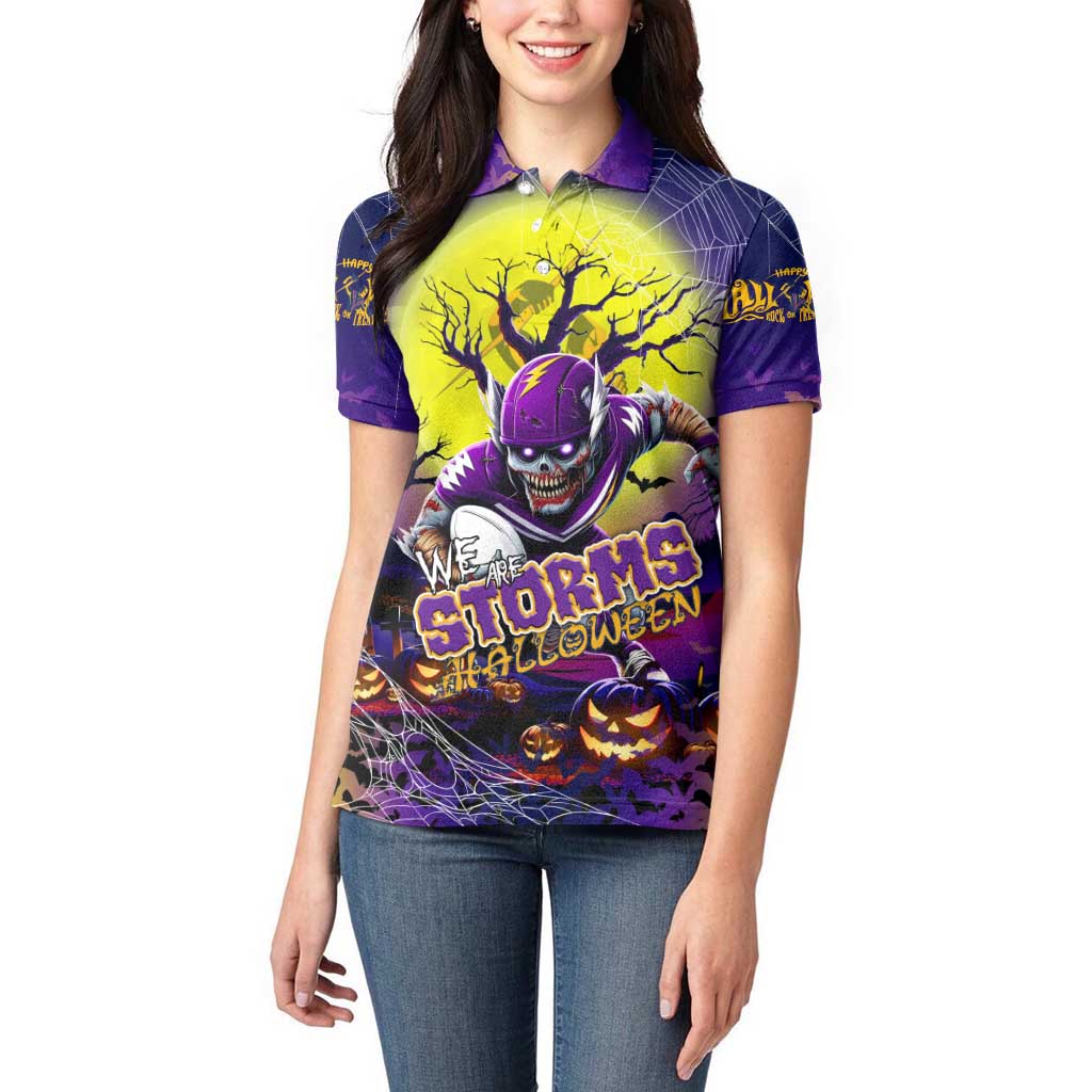 We Are Storm Halloween Women Polo Shirt Pumpkin Scary Spooky Season - Aussie Hoodie