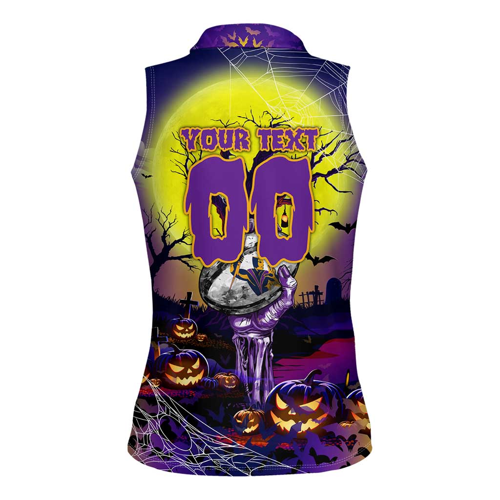 We Are Storm Halloween Women Sleeveless Polo Shirt Pumpkin Scary Spooky Season - Aussie Hoodie
