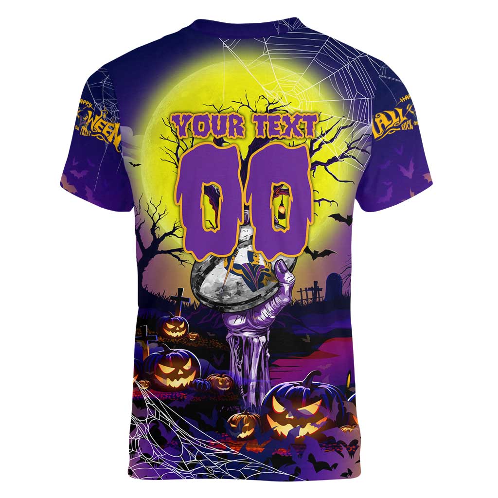 We Are Storm Halloween Women V-Neck T-Shirt Pumpkin Scary Spooky Season - Aussie Hoodie