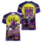 We Are Storm Halloween Women V-Neck T-Shirt Pumpkin Scary Spooky Season - Aussie Hoodie