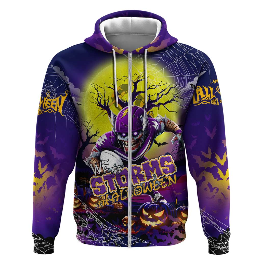 We Are Storm Halloween Zip Hoodie Pumpkin Scary Spooky Season - Aussie Hoodie