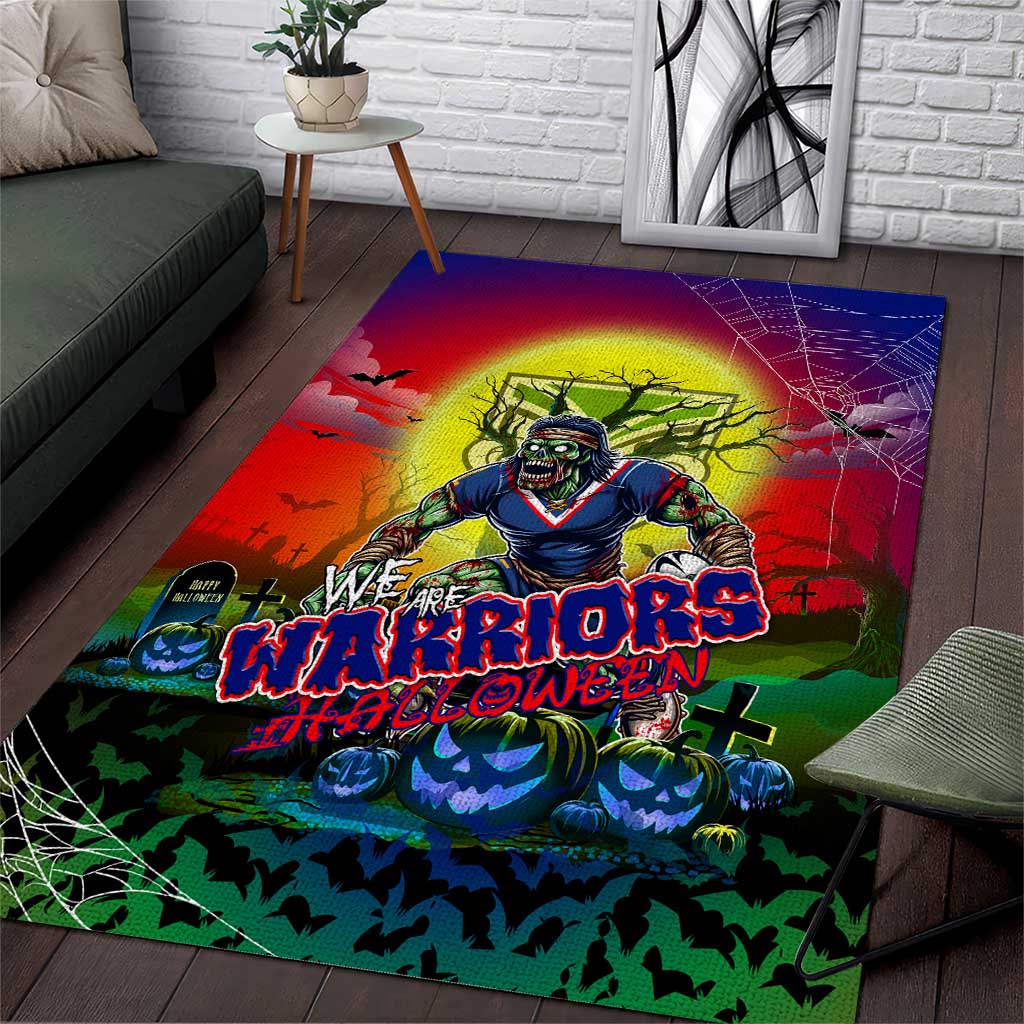 We Are Warriors Halloween Area Rug Pumpkin Scary Spooky Season - Aussie Hoodie