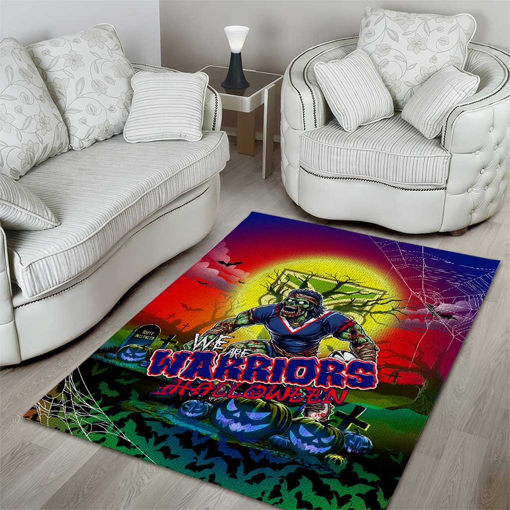 We Are Warriors Halloween Area Rug Pumpkin Scary Spooky Season - Aussie Hoodie