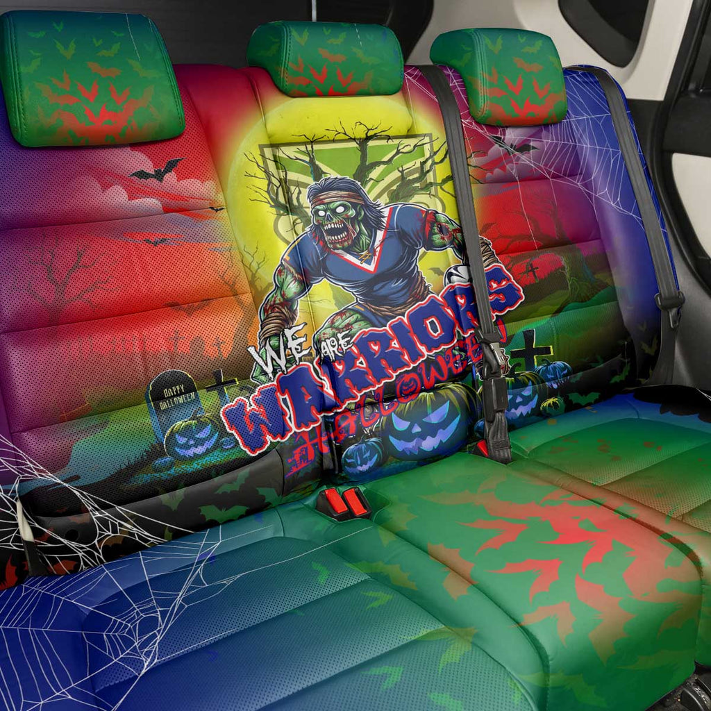 We Are Warriors Halloween Back Car Seat Cover Pumpkin Scary Spooky Season - Aussie Hoodie
