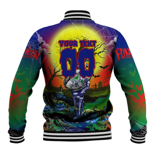 We Are Warriors Halloween Baseball Jacket Pumpkin Scary Spooky Season - Aussie Hoodie