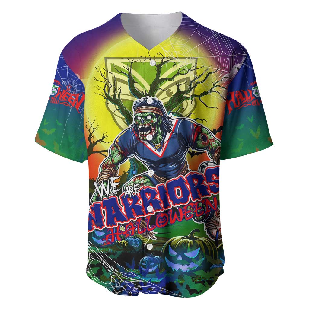 We Are Warriors Halloween Baseball Jersey Pumpkin Scary Spooky Season - Aussie Hoodie