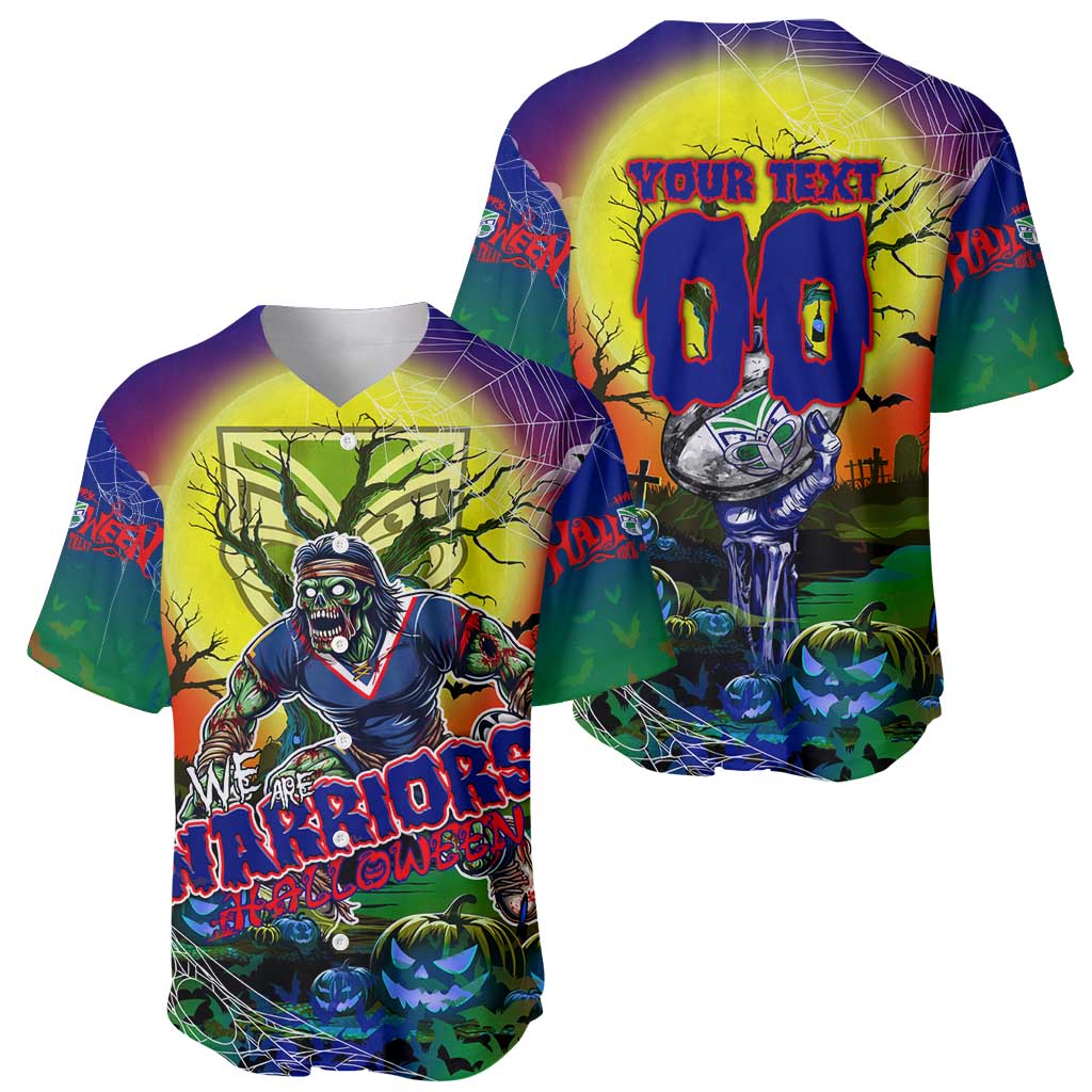 We Are Warriors Halloween Baseball Jersey Pumpkin Scary Spooky Season - Aussie Hoodie