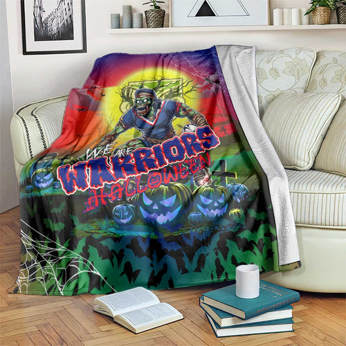 We Are Warriors Halloween Blanket Pumpkin Scary Spooky Season - Aussie Hoodie