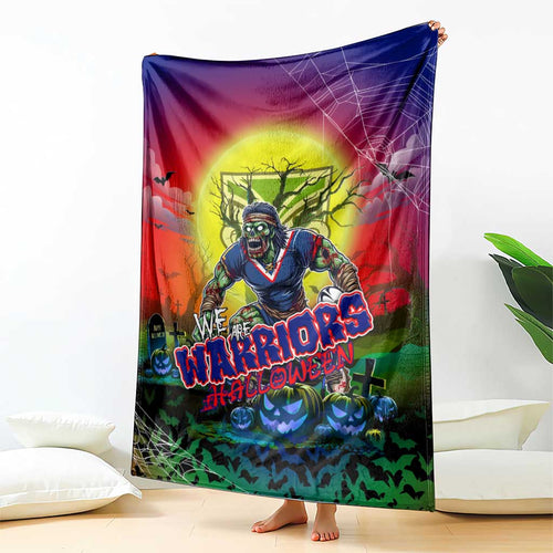 We Are Warriors Halloween Blanket Pumpkin Scary Spooky Season - Aussie Hoodie