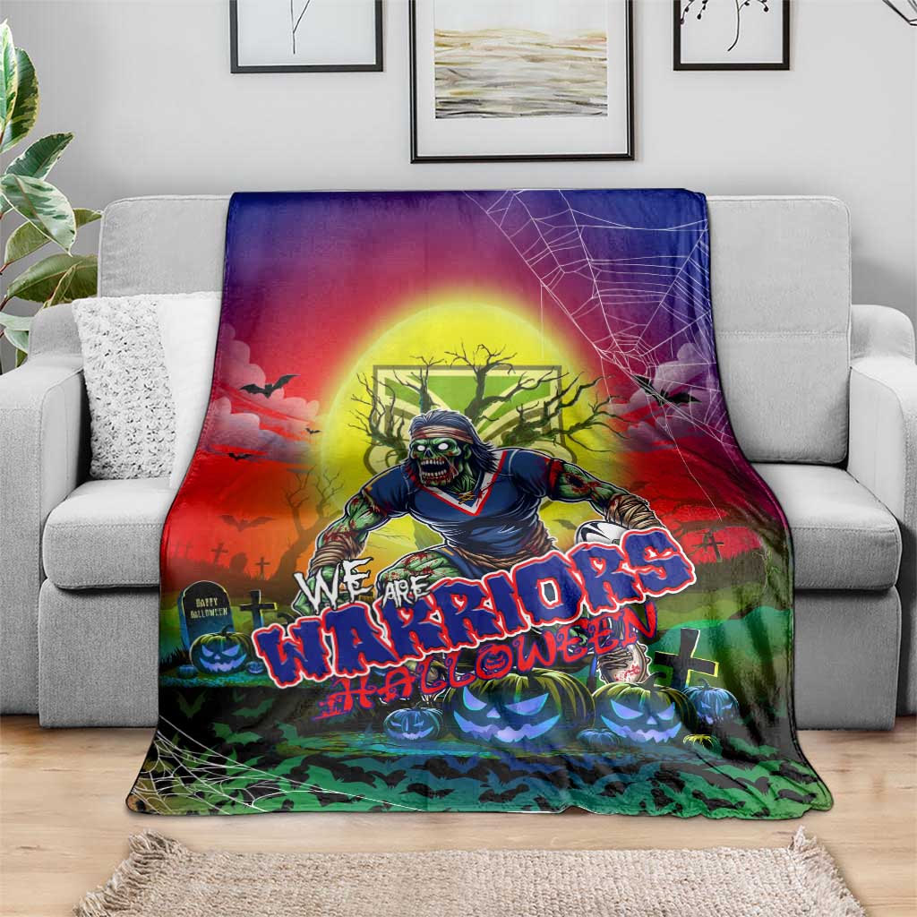 We Are Warriors Halloween Blanket Pumpkin Scary Spooky Season - Aussie Hoodie