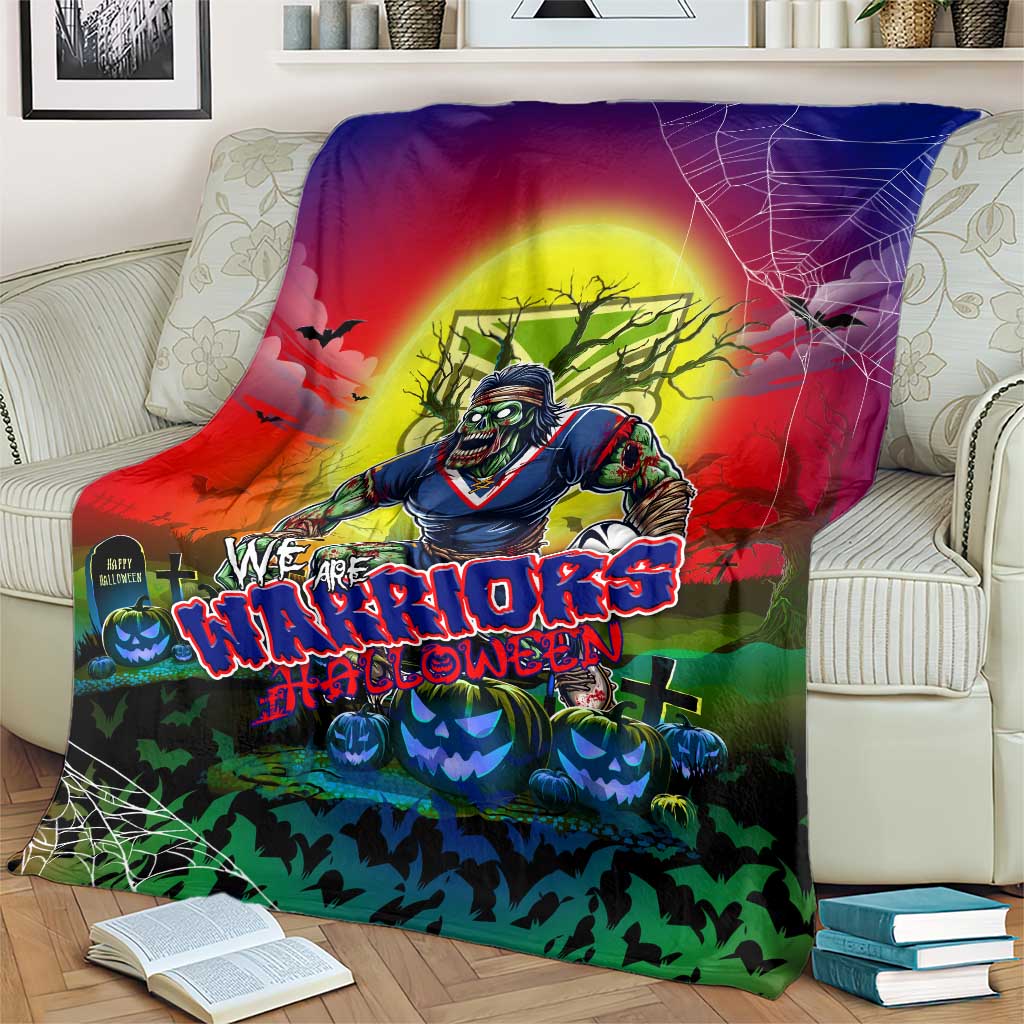 We Are Warriors Halloween Blanket Pumpkin Scary Spooky Season - Aussie Hoodie
