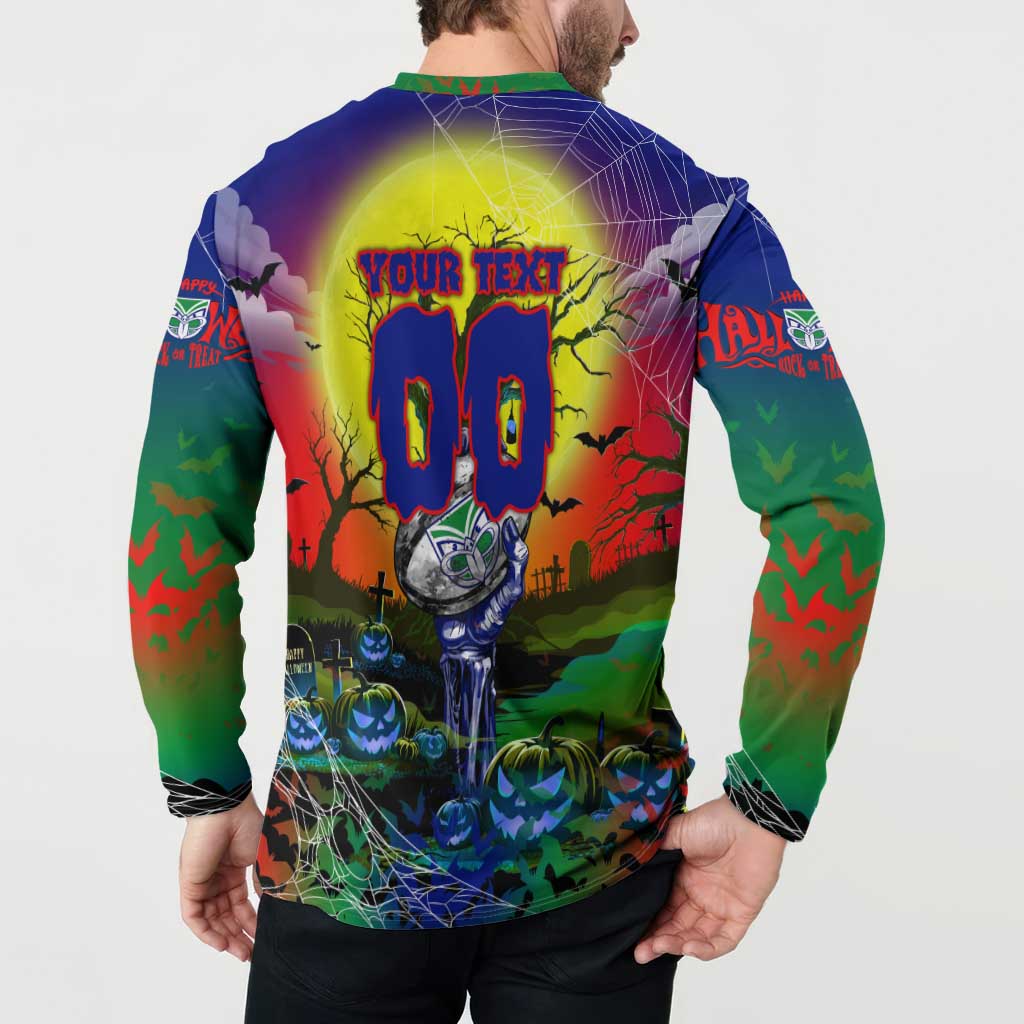 We Are Warriors Halloween Button Sweatshirt Pumpkin Scary Spooky Season - Aussie Hoodie
