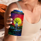 We Are Warriors Halloween 4 in 1 Can Cooler Tumbler Pumpkin Scary Spooky Season - Aussie Hoodie