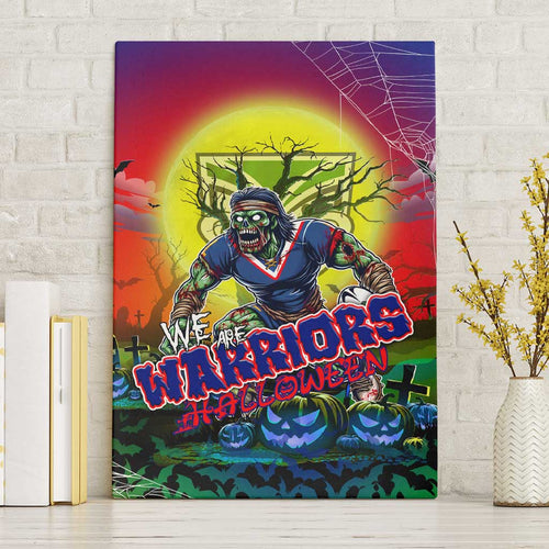 We Are Warriors Halloween Canvas Wall Art Pumpkin Scary Spooky Season - Aussie Hoodie