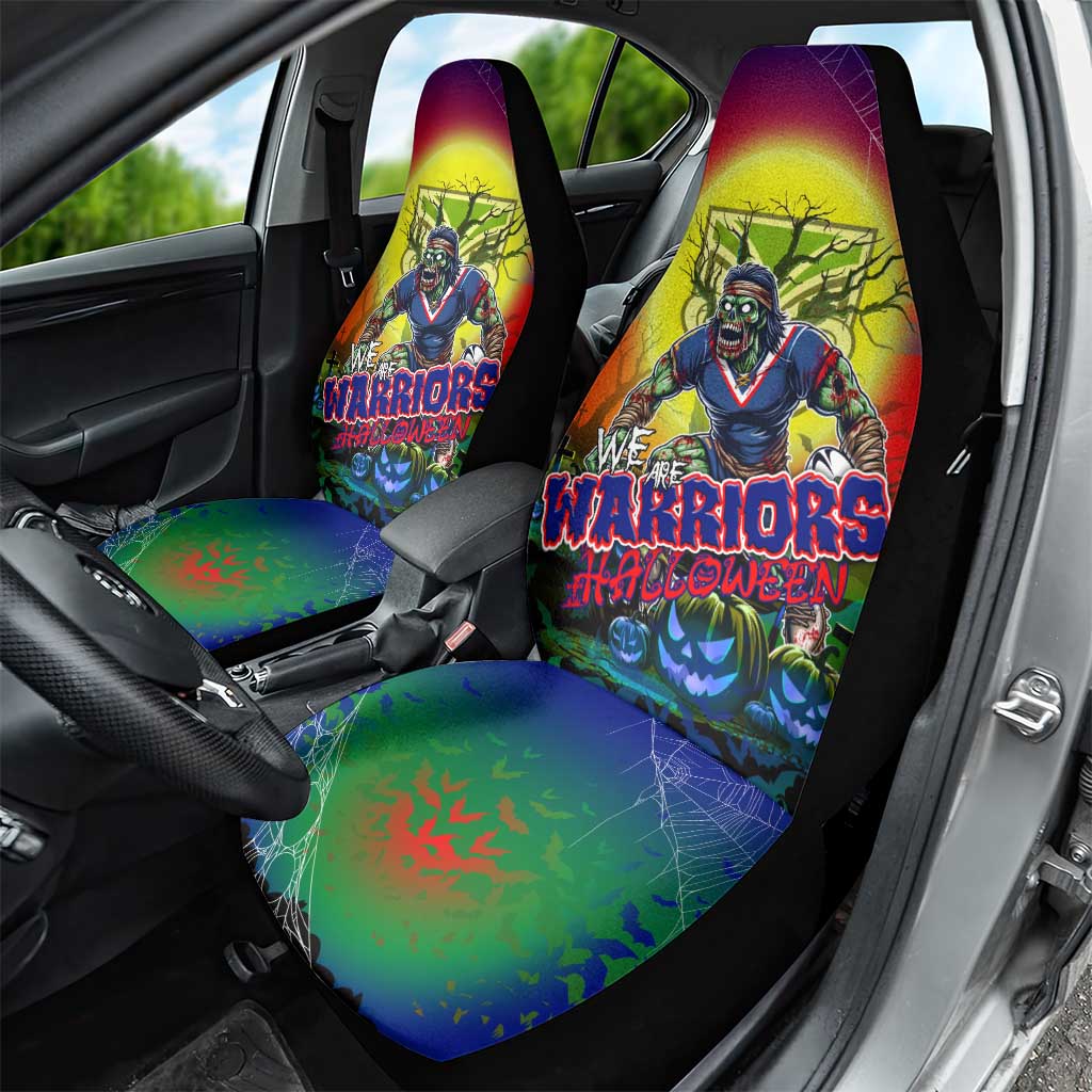 We Are Warriors Halloween Car Seat Cover Pumpkin Scary Spooky Season - Aussie Hoodie