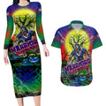 We Are Warriors Halloween Couples Matching Long Sleeve Bodycon Dress and Hawaiian Shirt Pumpkin Scary Spooky Season - Aussie Hoodie