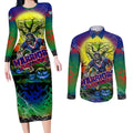 We Are Warriors Halloween Couples Matching Long Sleeve Bodycon Dress and Long Sleeve Button Shirt Pumpkin Scary Spooky Season - Aussie Hoodie