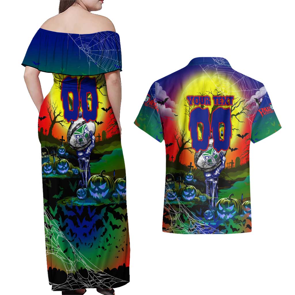 We Are Warriors Halloween Couples Matching Off Shoulder Maxi Dress and Hawaiian Shirt Pumpkin Scary Spooky Season - Aussie Hoodie