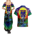 We Are Warriors Halloween Couples Matching Summer Maxi Dress and Hawaiian Shirt Pumpkin Scary Spooky Season - Aussie Hoodie