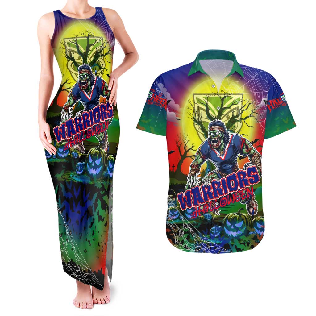 We Are Warriors Halloween Couples Matching Tank Maxi Dress and Hawaiian Shirt Pumpkin Scary Spooky Season - Aussie Hoodie