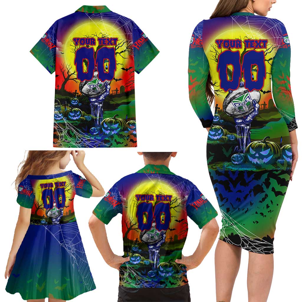 We Are Warriors Halloween Family Matching Long Sleeve Bodycon Dress and Hawaiian Shirt Pumpkin Scary Spooky Season - Aussie Hoodie