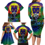 We Are Warriors Halloween Family Matching Long Sleeve Bodycon Dress and Hawaiian Shirt Pumpkin Scary Spooky Season - Aussie Hoodie