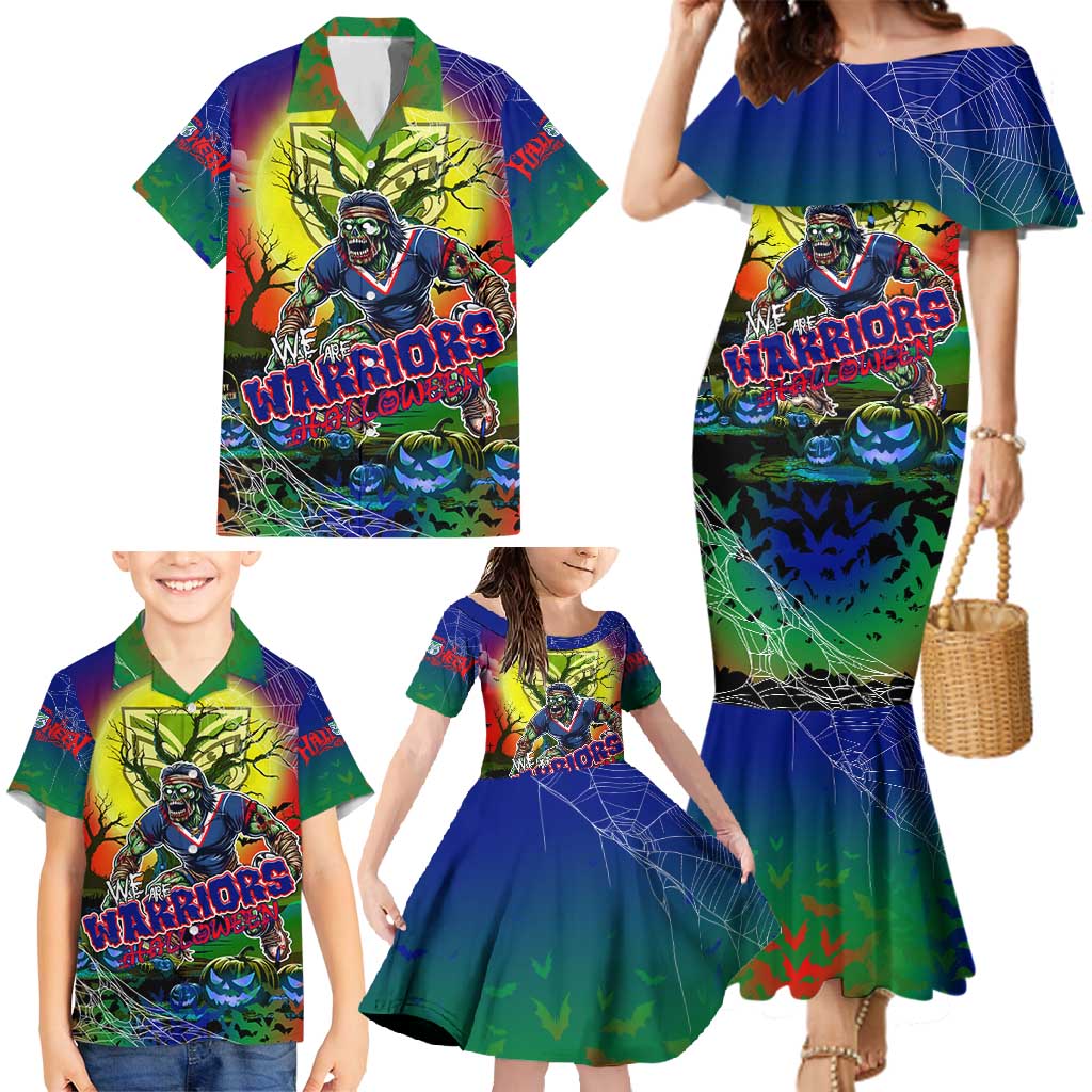 We Are Warriors Halloween Family Matching Mermaid Dress and Hawaiian Shirt Pumpkin Scary Spooky Season - Aussie Hoodie